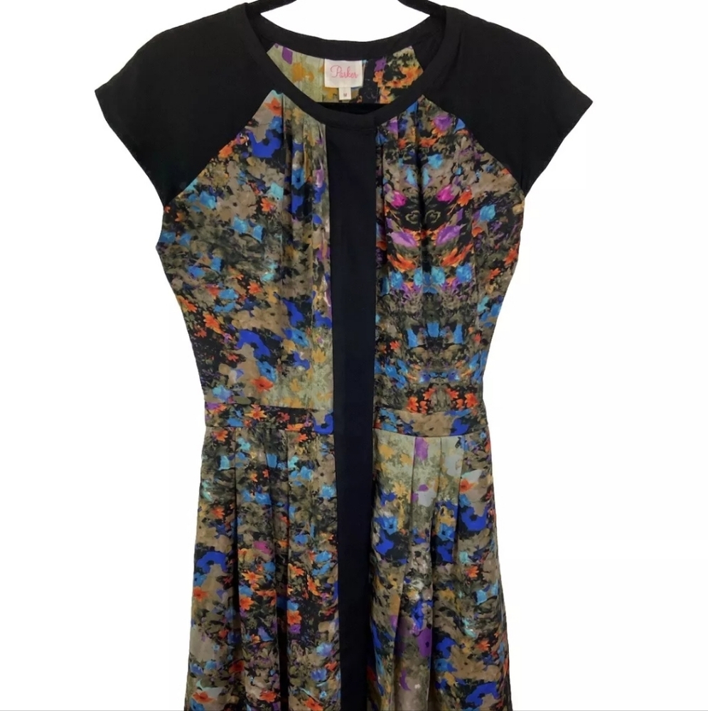 Parker Veronica Floral Silk Dress